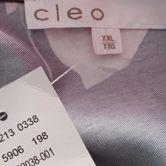 Cleo one shoulder flowy boho multi colour print chevron floral top NWT sz 2X - Picture 3 of 5